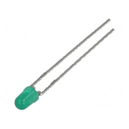 LED verde 3mm 2,6mcd 60° convex - iluminare eficientă pentru proiecte DIY | Electronic-mag.ro | Componente Electronice