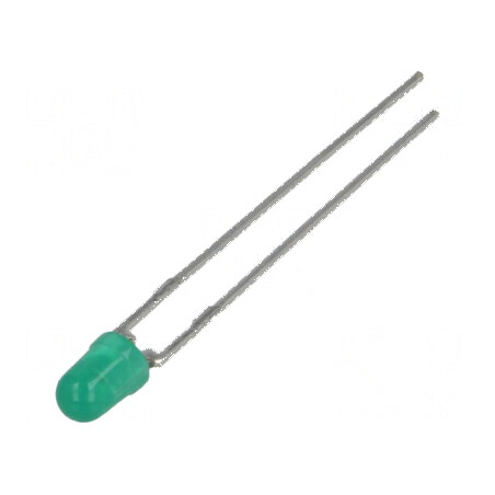 LED verde 3mm 2,6mcd 60° convex - iluminare eficientă pentru proiecte DIY | Electronic-mag.ro | Componente Electronice