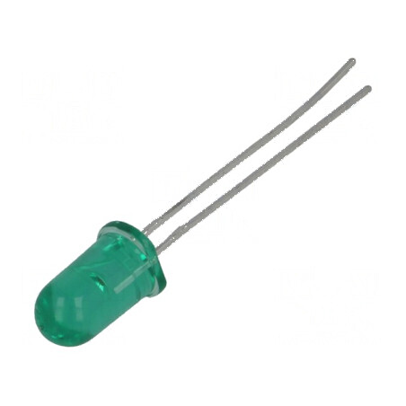 LED 5mm verde 12÷70mcd 24° convex - iluminare eficientă Nr.term: 2 | Electronic-mag.ro | Componente Electronice