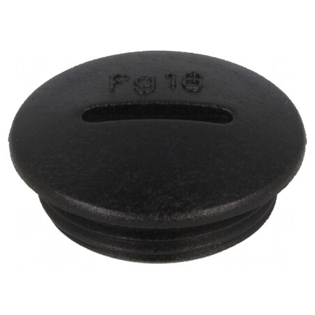 Capac de protecție PG16 IP54 din poliamidă neagră pentru cabluri de 6mm | Electronic-mag.ro | Componente Electronice