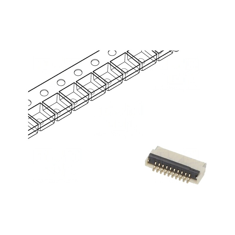Conector FFC/FPC orizontale 10 PIN ZIF SMT 30V 0,4A -25÷85°C | Electronic-mag.ro | Componente Electronice Conector FFC/FPC orizontale 10 PIN ZIF SMT 30V 0,4A -25÷85°C | Electronic-mag.ro | Componente Electronice