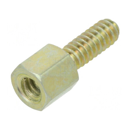 Piuliță distanțieră filetată 4,8mm UNC4-40 din oțel | Electronic-mag.ro | Componente Electronice