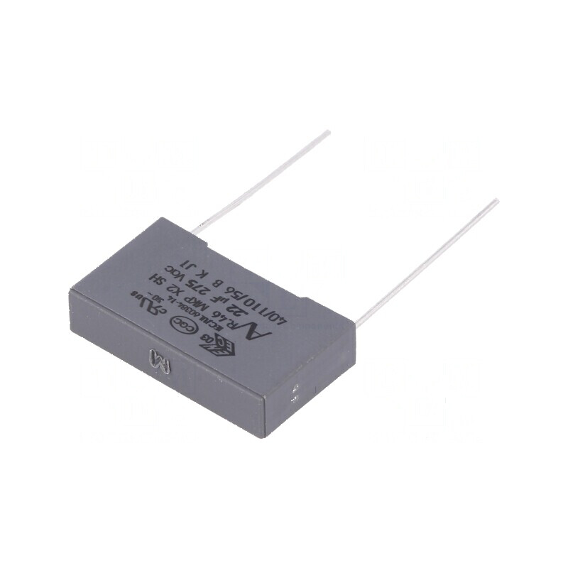 Condensator polipropilenă X2 R46 220nF 26,5x6x15mm THT - componentă electronică de calitate | Electronic-mag.ro | Componente Electronice