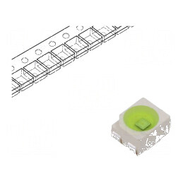 LED SMD 3528 PLCC4 Albastru Ice Blue 2100mcd 3.5x2.8x1.9mm - Lumină LED SMD 3528 Albastră Intensă | Electronic-mag.ro | Componente Electronice