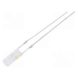 LED 3mm roșu/alb cald 60° plat, Nr. term: 2, iluminare eficientă | Electronic-mag.ro | Componente Electronice