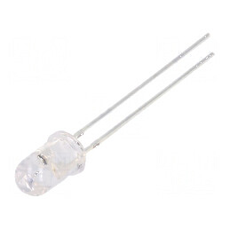 LED 5mm roșie cu clipire 5800-6500mcd 30° 20mA Nr.term: 2 - Lumină LED pentru proiecte electrice | Electronic-mag.ro | Componente Electronice