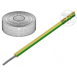 Cablu SiF 1x0,5mm2 litat Cu LSZH, silicon galben-verde, 100m - cablu electric de înaltă calitate | Electronic-mag.ro | Componente Electronice