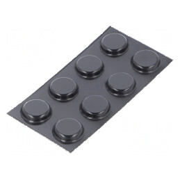 Picioruş autoadeziv poliuretan negru H: 4,1mm Ø19,1mm | Electronic-mag.ro | Componente Electronice