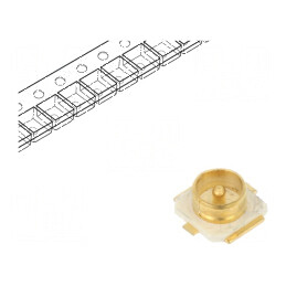 Conector coaxial soclu 50Ω SMT tată pentru aplicații RF | Electronic-mag.ro | Componente Electronice