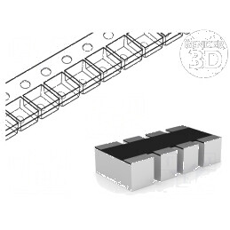 Diodă TVS cvadruplă 2510-10 pentru protecție ESD, independentă, 4 canale | Electronic-mag.ro | Componente Electronice