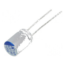 Condensator polimeric low ESR 1200uF 6,3VDC, ESR 14mΩ, A750 - componentă electronică de calitate | Electronic-mag.ro | Componente Electronice