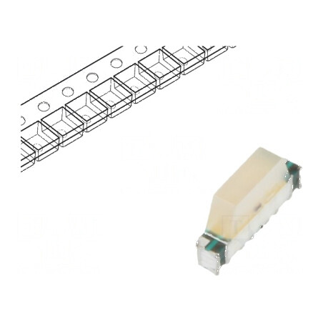 Bec LED SMD RGB 2,7x1,35x0,5mm 130° cu Lentilă Albă Difuză - 5mA | Electronic-mag.ro | Componente Electronice