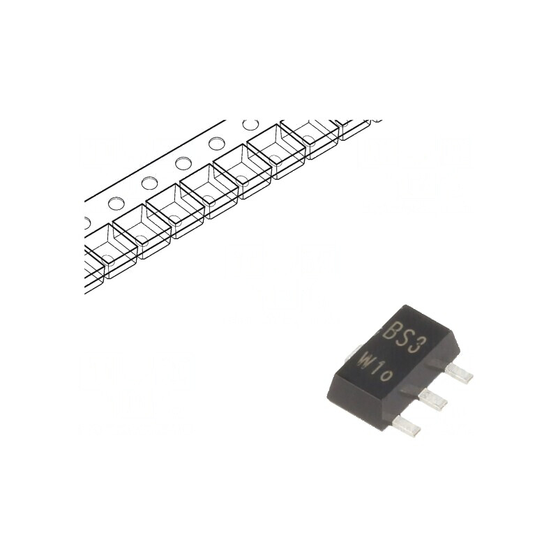 Tranzistor PNP bipolar 80V 1A 1,3W SC62 SOT89 - Componentă electronică de înaltă performanță | Electronic-mag.ro | Componente Electronice