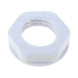 Piuliţă M12 poliamidă UL94V-0 gri, 17mm, fără halogen, Pas: 1,5 | Electronic-mag.ro | Componente Electronice