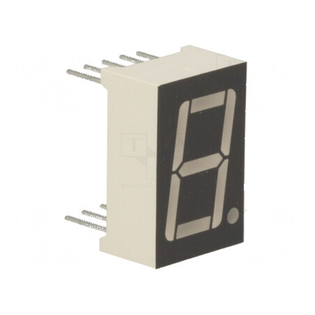 Afișaj LED cu 7 segmente 14,2mm 0,56 Nr.car: 1 roșie anod pentru aplicații electronice | Electronic-mag.ro | Componente Electronice