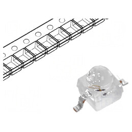 Emiţător IR 940nm transparent 40mW 12° SMD, Dimensiune 2,3x2,3mm pentru aplicații optice | Electronic-mag.ro | Componente Electronice