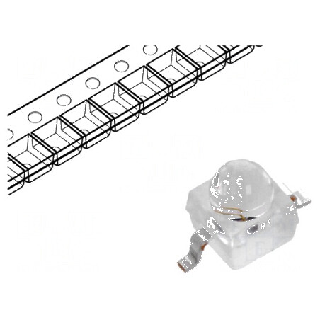 Emiţător IR 940nm transparent 40mW 12° SMD, Dimensiune 2,3x2,3mm pentru aplicații optice | Electronic-mag.ro | Componente Electronice