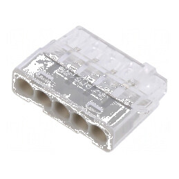 Bornă cu arc 2,5mm² 450V 24A gri cu eliberare rapidă pentru piste 1 | Electronic-mag.ro | Componente Electronice