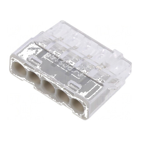 Bornă cu arc 2,5mm² 450V 24A gri cu eliberare rapidă pentru piste 1 | Electronic-mag.ro | Componente Electronice