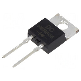 Diodă redresoare THT 400V 8A, tub Ifsm 125A, TO220A, Ufmax 1,3V | Electronic-mag.ro | Componente Electronice