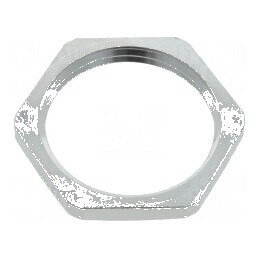 Piuliță PG16 din alamă nichelată, grosime 3mm, cu cheie de 26mm, filet PG GM-MS | Electronic-mag.ro | Componente Electronice