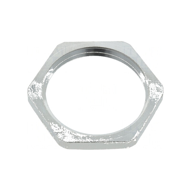 Piuliță PG16 din alamă nichelată, grosime 3mm, cu cheie de 26mm, filet PG GM-MS | Electronic-mag.ro | Componente Electronice Piuliță PG16 din alamă nichelată, grosime 3mm, cu cheie de 26mm, filet PG GM-MS | Electronic-mag.ro | Componente Electronice