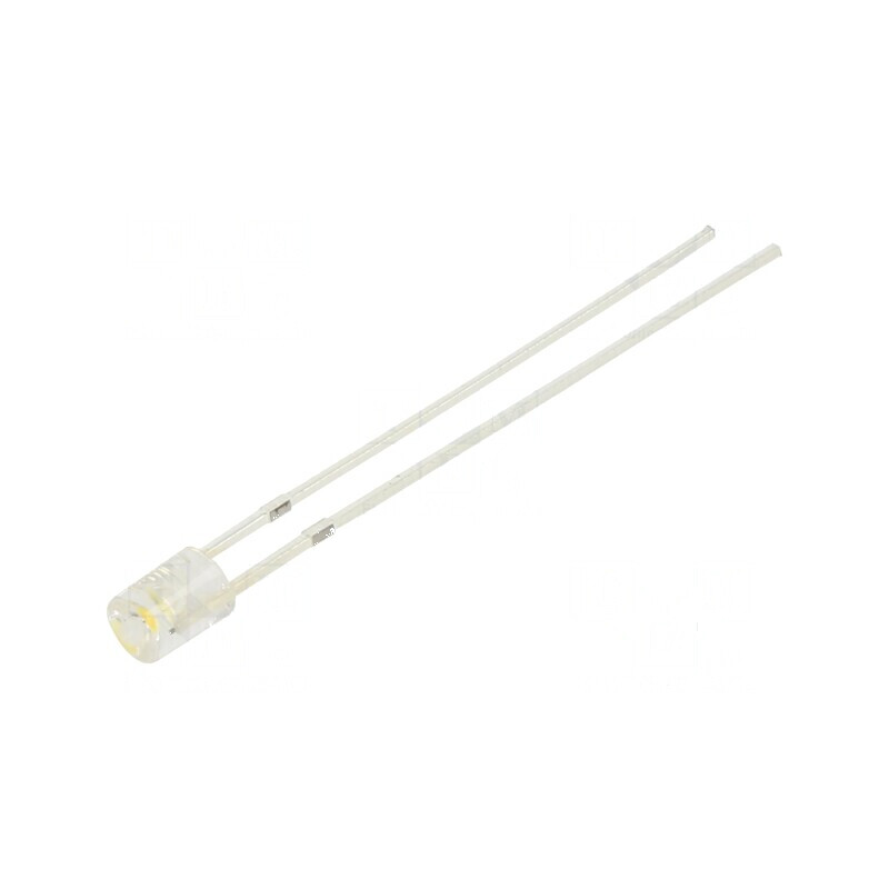 LED 3mm alb cald 500÷750mcd 140° concav 12VDC pentru iluminat | Electronic-mag.ro | Componente Electronice