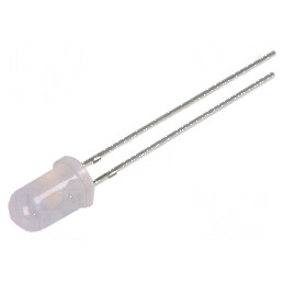LED 5mm alb cald 1120-1560mcd 30° cu parte frontală convexă | Electronic-mag.ro | Componente Electronice