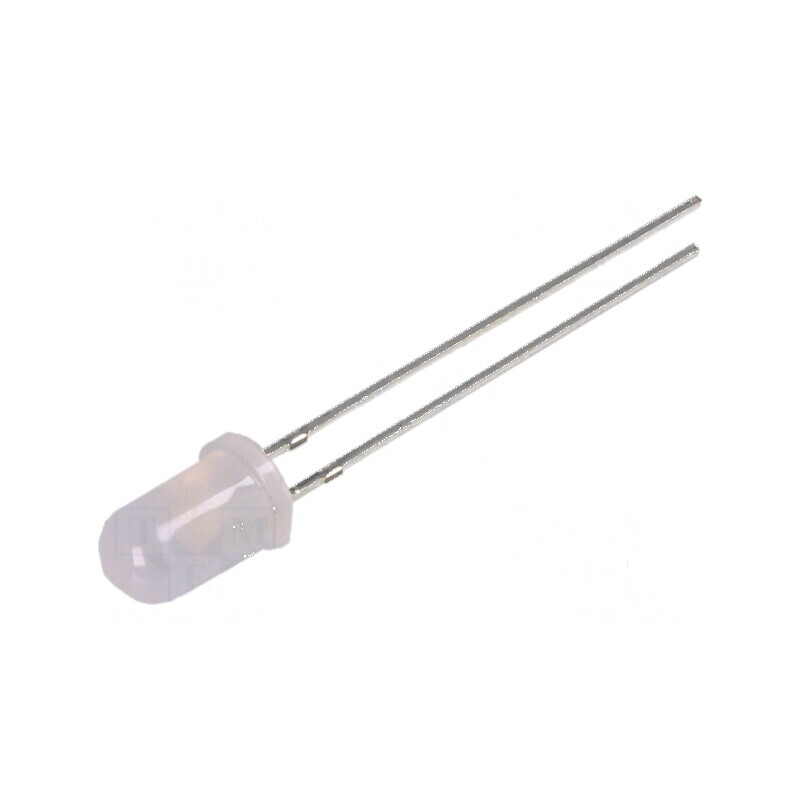 LED 5mm alb cald 1120-1560mcd 30° cu parte frontală convexă | Electronic-mag.ro | Componente Electronice