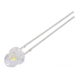 LED 4,85mm alb cald 1120÷1560mcd THT Diamond - Parte frontală | Electronic-mag.ro | Componente Electronice