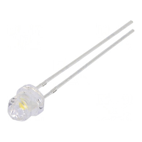 LED 4,85mm alb cald 1120÷1560mcd THT Diamond - Parte frontală | Electronic-mag.ro | Componente Electronice
