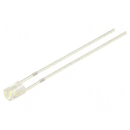 LED 3mm alb rece 500-750mcd 140° concav 12VDC pentru iluminat | Electronic-mag.ro | Componente Electronice