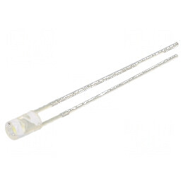 LED 3mm alb rece 1560-2180 mcd 140° plat 5VDC - iluminare eficientă | Electronic-mag.ro | Componente Electronice