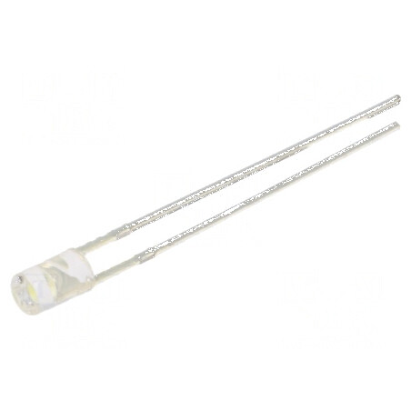 LED 3mm alb rece 1560-2180 mcd 140° plat 5VDC - iluminare eficientă | Electronic-mag.ro | Componente Electronice
