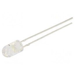 LED 5mm alb rece 3000÷4200mcd 30° convex pentru iluminat | Electronic-mag.ro | Componente Electronice
