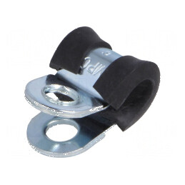 Clipsuri din oțel Øbuclă 6mm W 15mm cu protecție EPDM DL | Electronic-mag.ro | Componente Electronice