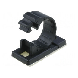 Mâner autoadeziv cu filet 14mm din poliamidă neagră UL94V-2 pentru montaj ușor | Electronic-mag.ro | Componente Electronice