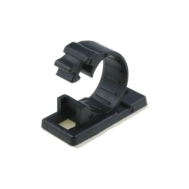Mâner autoadeziv cu filet 14mm din poliamidă neagră UL94V-2 pentru montaj ușor | Electronic-mag.ro | Componente Electronice