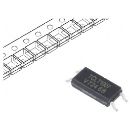 Optocuplor SMD 1 Canal, Ieșire Transistori, Izolație 5kV, Tensiune Colector-Emetter 70V, SOP4L | Electronic-mag.ro | Componente Electronice