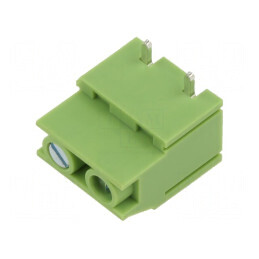 Regletă de conexiuni dreptunghiulară 7,5mm cu 2 piste pentru PCB | Electronic-mag.ro | Componente Electronice