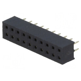 Conector şiruri pini soclu mamă 20 PIN 2mm THT 2x10 pentru circuit electric | Electronic-mag.ro | Componente Electronice