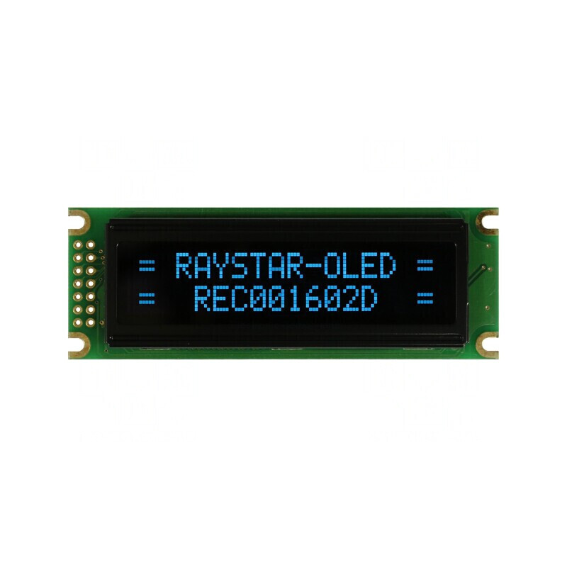 Afișaj OLED Alfanumeric 16x2 Albastru 85x30x10mm | Electronic-mag.ro | Componente Electronice