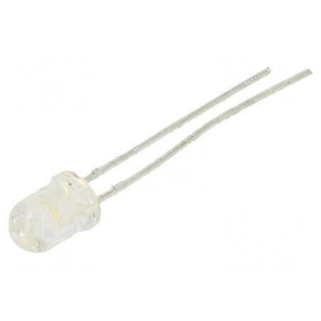 LED 5mm alb rece 3000÷12000mcd 55° cu parte frontală convexă | Electronic-mag.ro | Componente Electronice