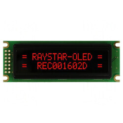 Afișaj OLED Alfanumeric 16x2  Roșu 85x30x10mm | Electronic-mag.ro | Componente Electronice