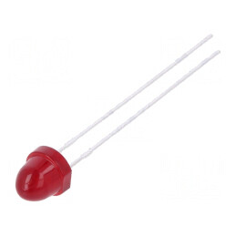 LED 5mm roșie 5,4mcd 50° convex, Nr. term: 2 | Electronic-mag.ro | Componente Electronice