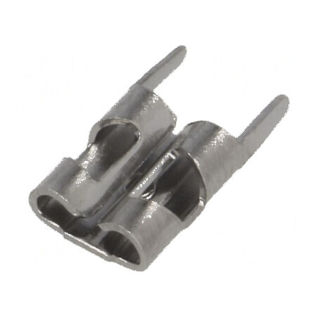 Terminal plat 4,8mm 0,5mm mamă THT alamă cositorit drept pentru conexiuni electrice | Electronic-mag.ro | Componente Electronice