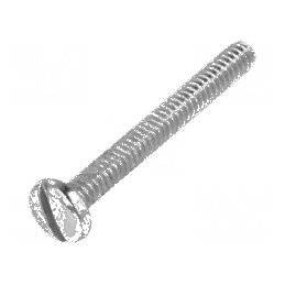 Şurub UNC 4-40 x 25,4 mm cu cap rotund crestat din oţel zincat | Electronic-mag.ro | Componente Electronice