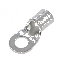 Vârf inelar M5 10mm² cu crimpare pe cablu - Conector electric | Electronic-mag.ro | Componente Electronice