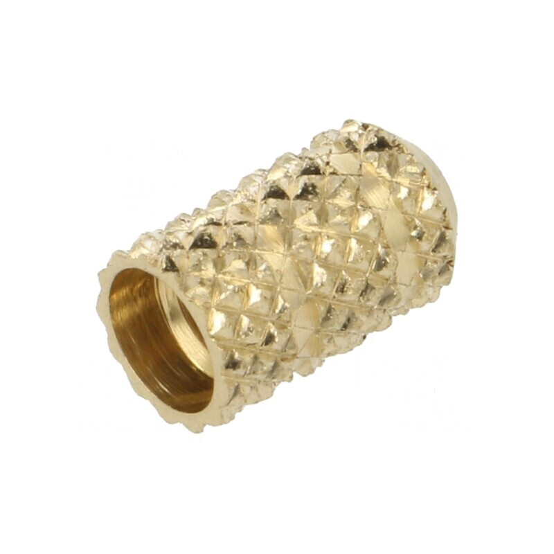 Adaos filetat din alamă M5 BN 37875 - Lungime 11,3mm pentru plastic | Electronic-mag.ro | Componente Electronice