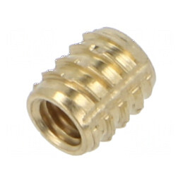 Adaos filetat din alamă M3, 5,25mm, cu caracteristici din duroplast | Electronic-mag.ro | Componente Electronice